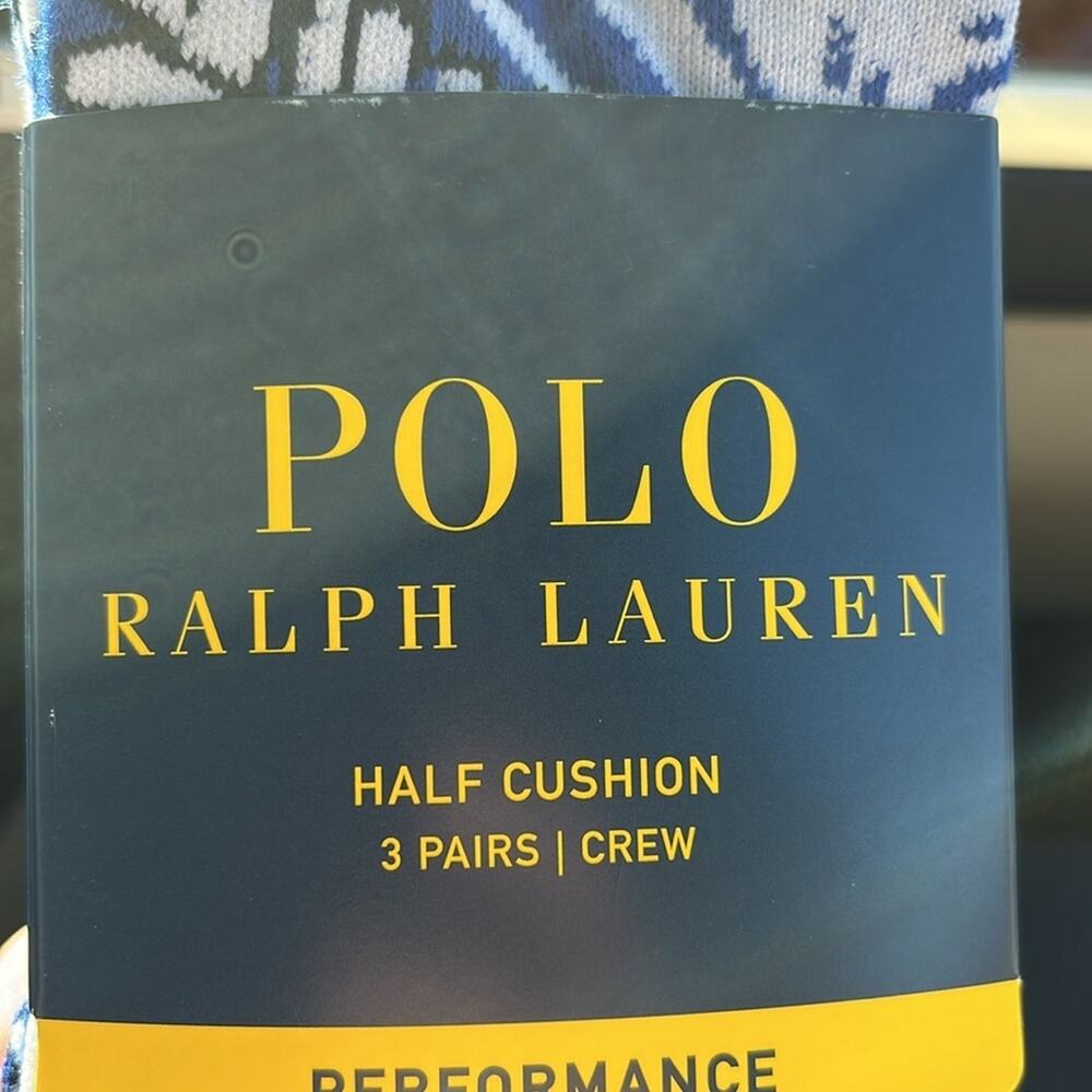 Polo Ralph Lauren Palms Batik Crew Socks 3-Pack - Picture 3 of 3